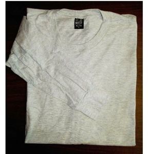 JUST BIG Men's Crew Neck LONG Sleeve Tee Shirt
